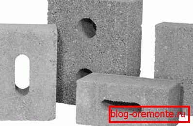 Fotografije građevinskih blokova od betona