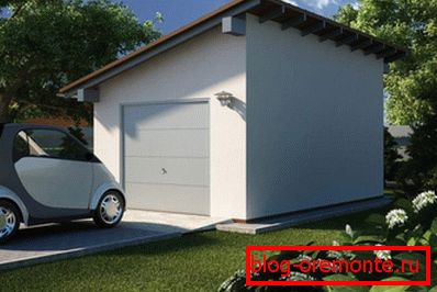 Garaža s lean-to krovom