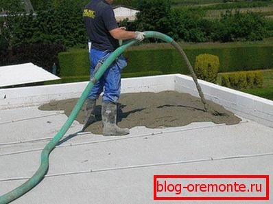 Izlijevanje betonskog ravnog krova