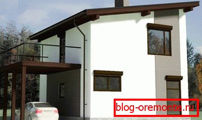 Stambena kuća s nagnutim krovom
