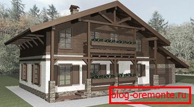 3D izgled kuće u alpskom stilu 3D izgled kuće u alpskom stilu