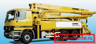 Betonska pumpa s preklopljenim bumom Betonska pumpa s preklopljenim bumom