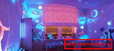 Fluorescentna boja u unutrašnjosti Fluorescentna boja u unutrašnjosti