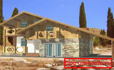Fotografija tradicionalnog chalet kuće. Fotografija tradicionalnog chalet kuće.