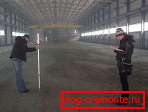 Izvršno snimanje betonskog poda vrši se pomoću laserske razine Izvršno snimanje betonskog poda vrši se pomoću laserske razine