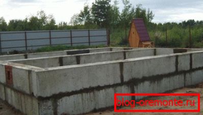 Изготовления основания из блоков FSB Изготовления основания из блоков FSB