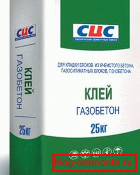 Ljepilo za blokove gaziranih betona. Ljepilo za blokove gaziranih betona.
