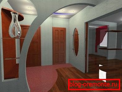 Arch u minimalističkom interijeru ukras interijera