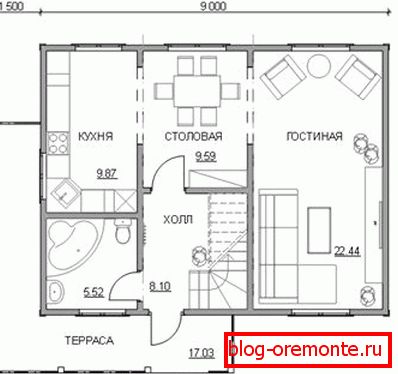 Kućni plan s terasom Kućni plan s terasom
