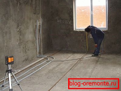Označavanje poda pomoću razine lasera