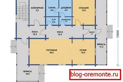Sauna, kombinirana kuhinja s velikim dnevnim boravkom zakazana je na 1. katu. Sauna, kombinirana kuhinja s velikim dnevnim boravkom zakazana je na 1. katu.