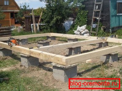 Temelj stupca s drvenim roštiljem Temelj stupca s drvenim roštiljem