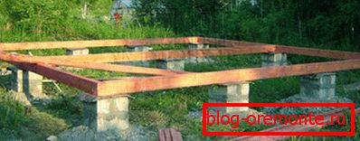 Temelj stupca s drvenim roštiljem Temelj stupca s drvenim roštiljem