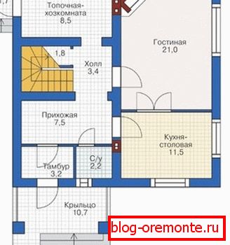 Standardni projekt kuće od PB-123 pjenastih betonskih blokova Standardni projekt kuće od PB-123 pjenastih betonskih blokova
