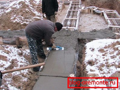 Beton zalivši zimi bez zagrijavanja - izgradnja temelja Beton zalivši zimi bez zagrijavanja - izgradnja temelja