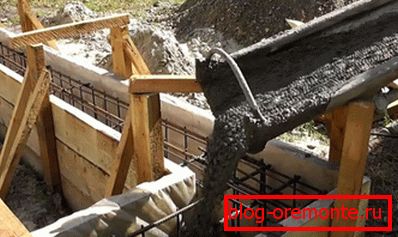 Punjenje oplate s betonom Punjenje oplate s betonom